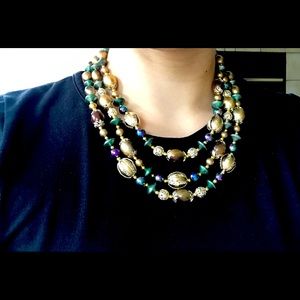 Vintage Plastic Bead Necklace